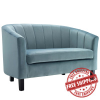 Modway EEI-3137-LBU Prospect Channel Tufted Performance Velvet Loveseat