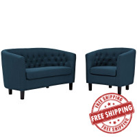 Modway EEI-3148-AZU-SET Prospect 2 Piece Upholstered Fabric Loveseat and Armchair Set