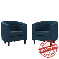 Modway EEI-3150-AZU-SET Prospect 2 Piece Upholstered Fabric Armchair Set