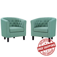 Modway EEI-3150-LAG-SET Prospect 2 Piece Upholstered Fabric Armchair Set