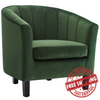 Modway EEI-3188-EME Prospect Channel Tufted Performance Velvet Armchair