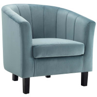 Modway EEI-3188-LBU Prospect Channel Tufted Performance Velvet Armchair