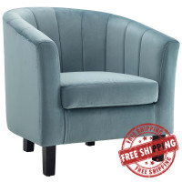 Modway EEI-3188-LBU Prospect Channel Tufted Performance Velvet Armchair