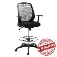 Modway EEI-3194-BLK Intrepid Mesh Drafting Chair