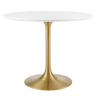 Modway EEI-3209-GLD-WHI Lippa 36