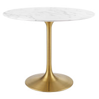 Modway EEI-3214-GLD-WHI Lippa 36