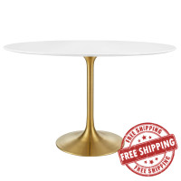 Modway EEI-3215-GLD-WHI Lippa 48