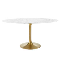 Modway EEI-3236-GLD-WHI Lippa 60