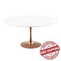 Modway EEI-3240-ROS-WHI Lippa 60