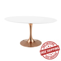 Modway EEI-3258-ROS-WHI Lippa 60