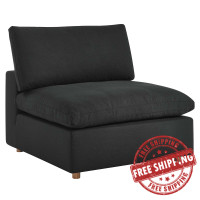 Modway EEI-3270-BLK Commix Down Filled Overstuffed Armless Chair Black