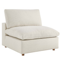 Modway EEI-3270-LBG Commix Down Filled Overstuffed Armless Chair Light Beige