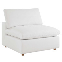 Modway EEI-3270-PUW Commix Down Filled Overstuffed Armless Chair Pure White