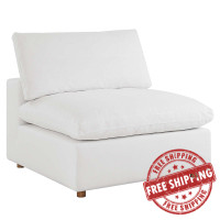 Modway EEI-3270-PUW Commix Down Filled Overstuffed Armless Chair Pure White