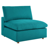 Modway EEI-3270-TEA Commix Down Filled Overstuffed Armless Chair