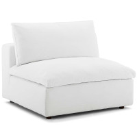 Modway EEI-3270-WHI Commix Down Filled Overstuffed Armless Chair