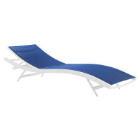 Modway EEI-3300-WHI-NAV Glimpse Outdoor Patio Mesh Chaise Lounge Chair