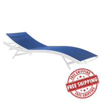 Modway EEI-3300-WHI-NAV Glimpse Outdoor Patio Mesh Chaise Lounge Chair
