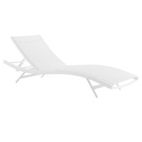 Modway EEI-3300-WHI-WHI Glimpse Outdoor Patio Mesh Chaise Lounge Chair