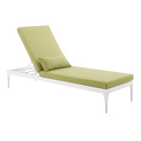 Modway EEI-3301-WHI-PER Perspective Cushion Outdoor Patio Chaise Lounge Chair