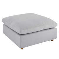 Modway EEI-3318-LGR Commix Down Filled Overstuffed Ottoman Light Gray