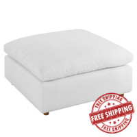 Modway EEI-3318-PUW Commix Down Filled Overstuffed Ottoman Pure White