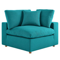 Modway EEI-3319-TEA Commix Down Filled Overstuffed Corner Chair