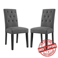 Modway EEI-3325-GRY Confer Dining Side Chair Fabric Set of 2