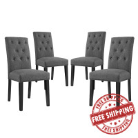 Modway EEI-3326-GRY Confer Dining Side Chair Fabric Set of 4