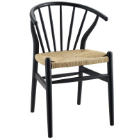 Modway EEI-3338-BLK Flourish Spindle Wood Dining Side Chair