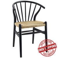Modway EEI-3338-BLK Flourish Spindle Wood Dining Side Chair