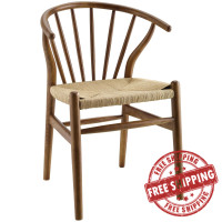 Modway EEI-3338-WAL Flourish Spindle Wood Dining Side Chair