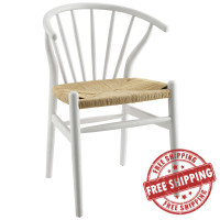 Modway EEI-3338-WHI Flourish Spindle Wood Dining Side Chair