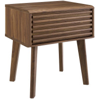 Modway EEI-3345-WAL Render End Table Nightstand