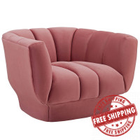 Modway EEI-3352-DUS Entertain Vertical Channel Tufted Performance Velvet Armchair