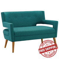 Modway EEI-3353-TEA Sheer Upholstered Fabric Loveseat