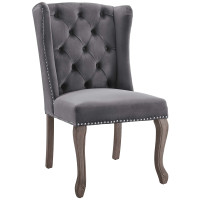 Modway EEI-3367-GRY Apprise French Vintage Dining Performance Velvet Side Chair