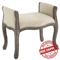 Modway EEI-3370-BEI Avail Vintage French Upholstered Fabric Bench