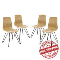 Modway EEI-3379-NAT Drift Dining Side Chair Set of 4