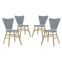 Modway EEI-3380-GRY Cascade Dining Chair Set of 4