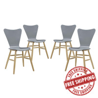 Modway EEI-3380-GRY Cascade Dining Chair Set of 4