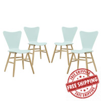 Modway EEI-3380-LBU Cascade Dining Chair Set of 4