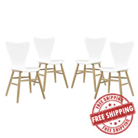 Modway EEI-3380-WHI Cascade Dining Chair Set of 4