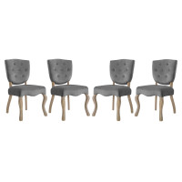 Modway EEI-3382-GRY Array Dining Side Chair Set of 4