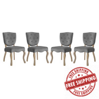 Modway EEI-3382-GRY Array Dining Side Chair Set of 4