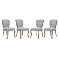 Modway EEI-3384-LGR Array Dining Side Chair Set of 4