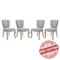 Modway EEI-3384-LGR Array Dining Side Chair Set of 4