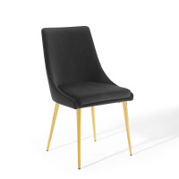 Modway EEI-3416-BLK Viscount Modern Accent Performance Velvet Dining Chair