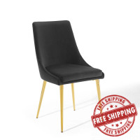 Modway EEI-3416-BLK Viscount Modern Accent Performance Velvet Dining Chair