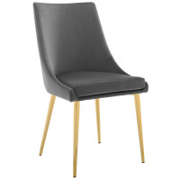 Modway EEI-3416-GRY Viscount Modern Accent Performance Velvet Dining Chair